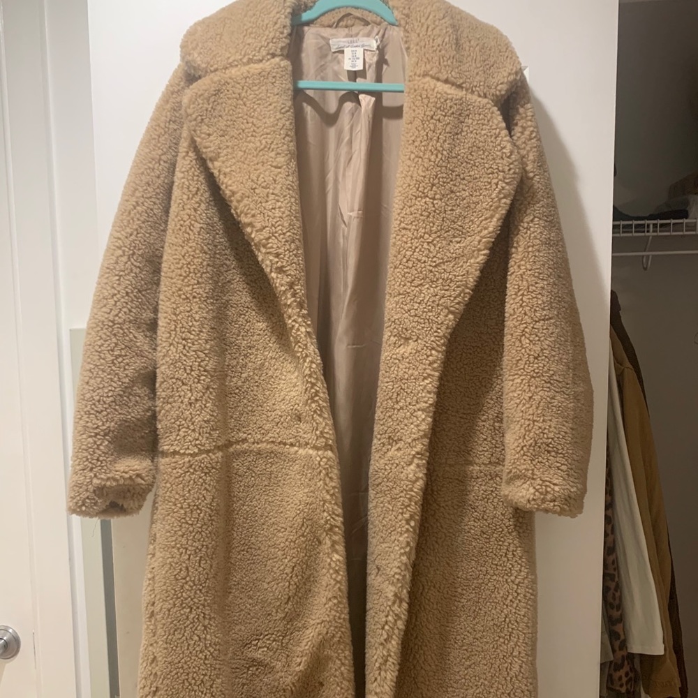 H&M Long teddy coat Sherpa/Shearling